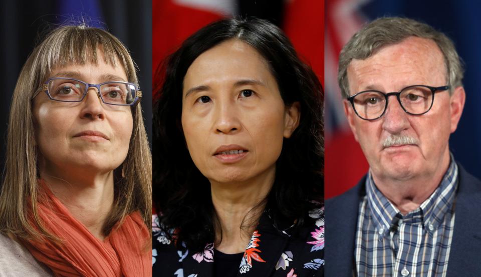 Alberta's Deena Hinshaw, Canada's Dr. Theresa Tam and Ontario's Dr. David Williams. Chief medical officers of health have been tasked with creating trust from the public, but Their political environment has posed significant challenges amid COVID-19. 