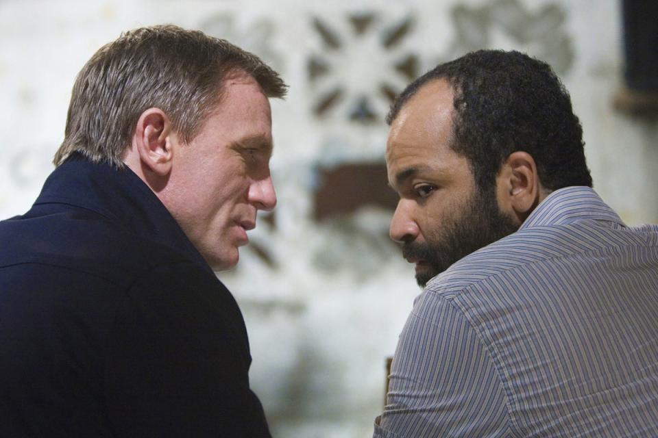 Close bond: Wright and Daniel Craig as besties Felix Leiter and 007 in 2008’s ‘Quantum of Solace’ (Shutterstock)