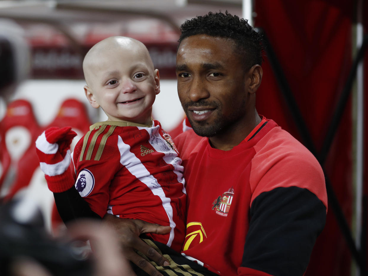 Footballer Jermain Defoe befriended Sunderland fan Bradley Lowery after hearing of his cancer fight. (Reuters)