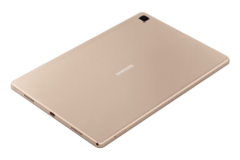 Galaxy Tab A7金色背面（圖／台灣三星提供）