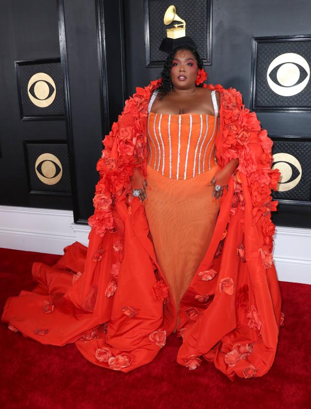 Lizzo dons sexy corset and ditches pants for pre-Grammy party