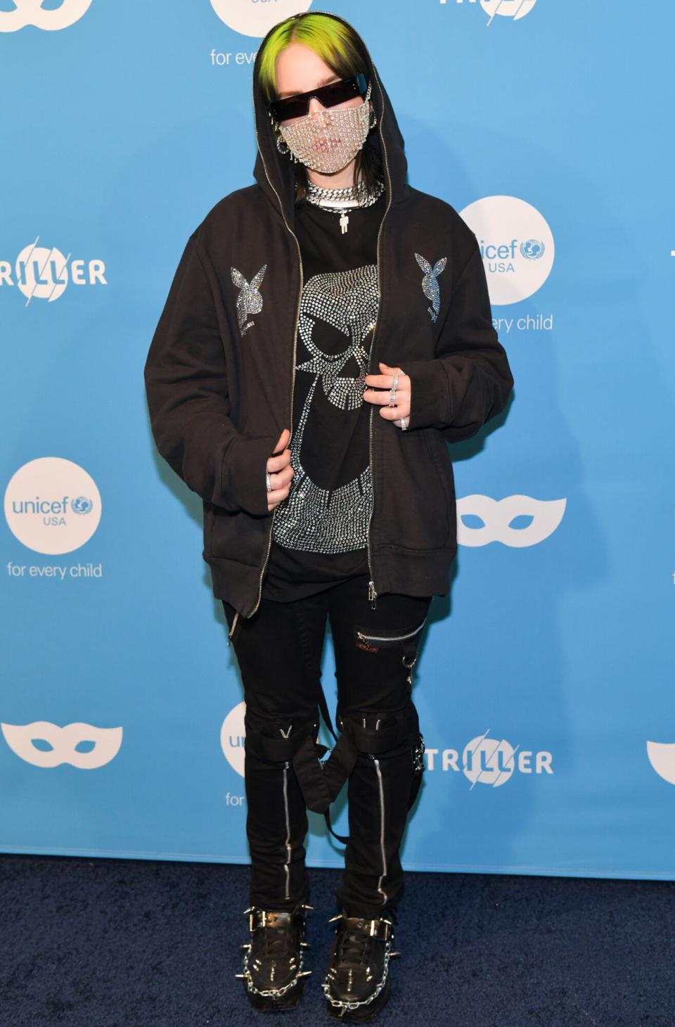 Billie Eilish attends the UNICEF Masquerade Ball at Kimpton La Peer Hotel on October 26, 2019 in West Hollywood, California