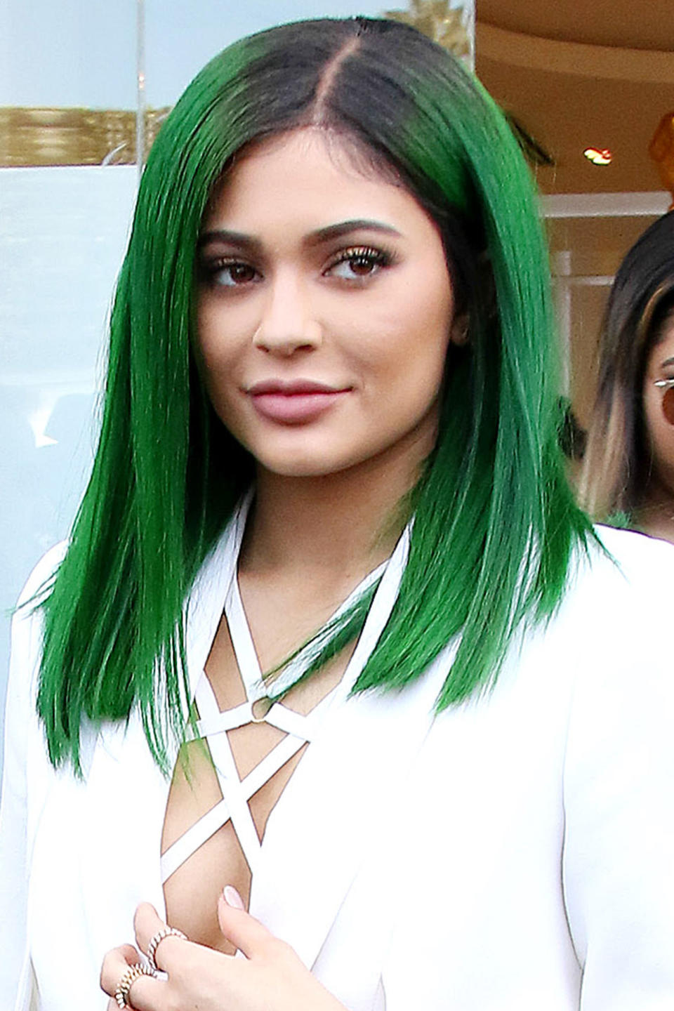 <p>Showing her roots + emerald green in December 2015. </p>