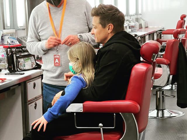 <p>Jeremy Renner Instagram</p> Jeremy Renner and his daughter Ava