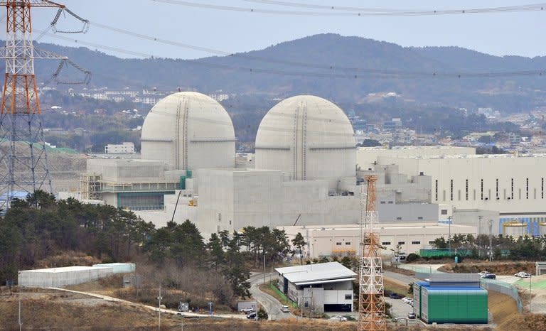 Shin-Kori 3 and 4 reactors under construction at South Korea's Gori nuclear power plant in February. South Korea on Tuesday shut down two nuclear reactors and delayed the scheduled start of operations at two more, prompting government warnings of "unprecedented" power shortages