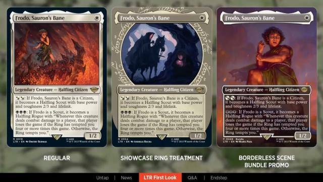 MTG Lord of the Rings cards reveal Sauron, Frodo, and Gollum
