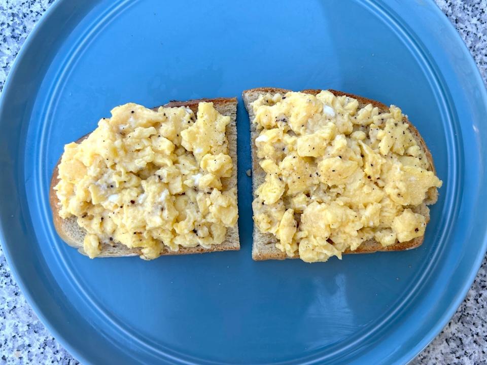 Ina Garten's cacio e pepe eggs on toast