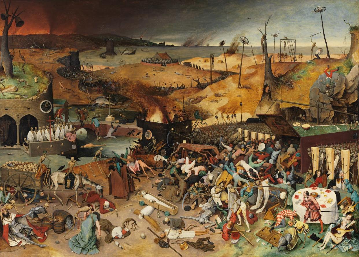 Death waits for no man – and pandemics drive the point home. <a href="https://commons.wikimedia.org/wiki/File:The_Triumph_of_Death_by_Pieter_Bruegel_the_Elder.jpg" rel="nofollow noopener" target="_blank" data-ylk="slk:Pieter Brueghel the Elder: 'The Triumph of Death';elm:context_link;itc:0;sec:content-canvas" class="link ">Pieter Brueghel the Elder: 'The Triumph of Death'</a>, <a href="http://creativecommons.org/licenses/by/4.0/" rel="nofollow noopener" target="_blank" data-ylk="slk:CC BY;elm:context_link;itc:0;sec:content-canvas" class="link ">CC BY</a>
