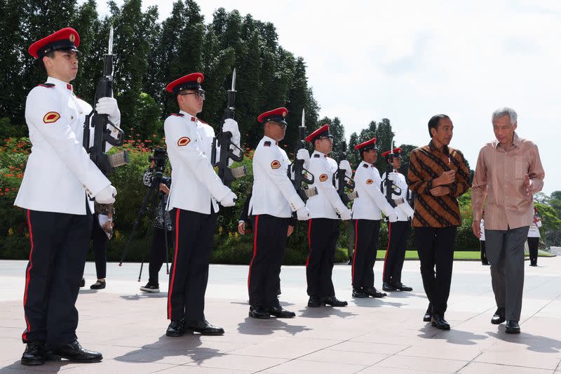 Indonesia's President Joko Widodo visits Singapore