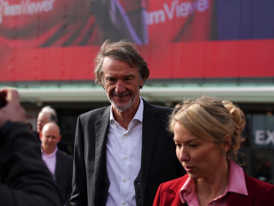 Sir Jim Ratcliffe at Old Trafford, home of Manchester United.