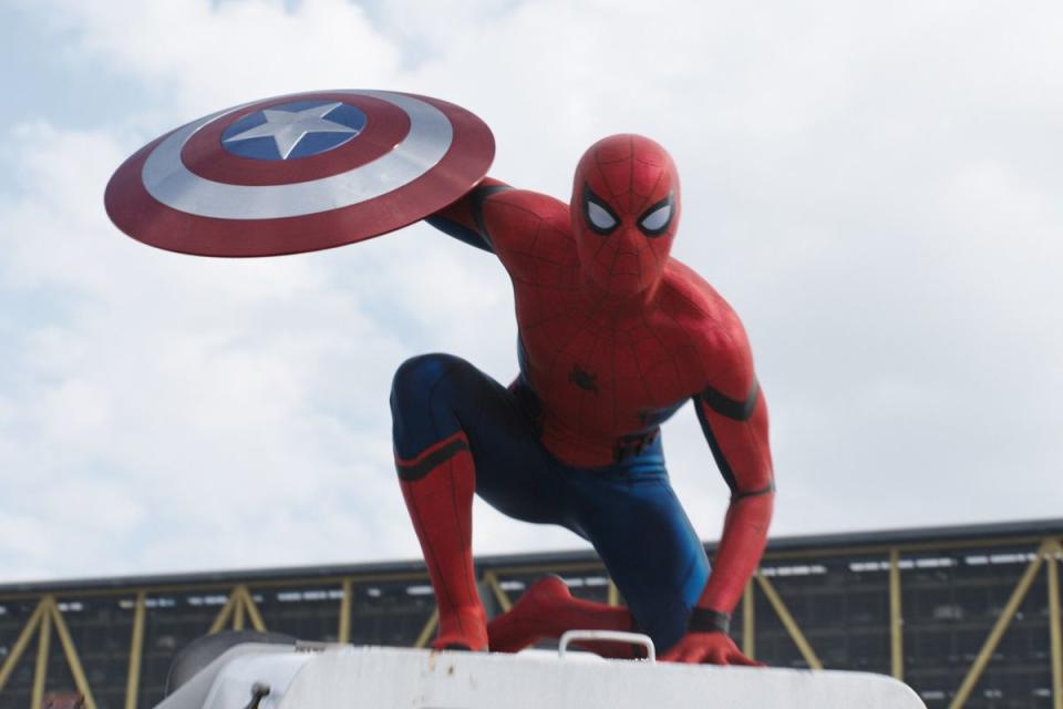 蜘蛛人在《美國隊長3：英雄內戰》回歸MCU。（圖／《美國隊長3：英雄內戰》劇照）