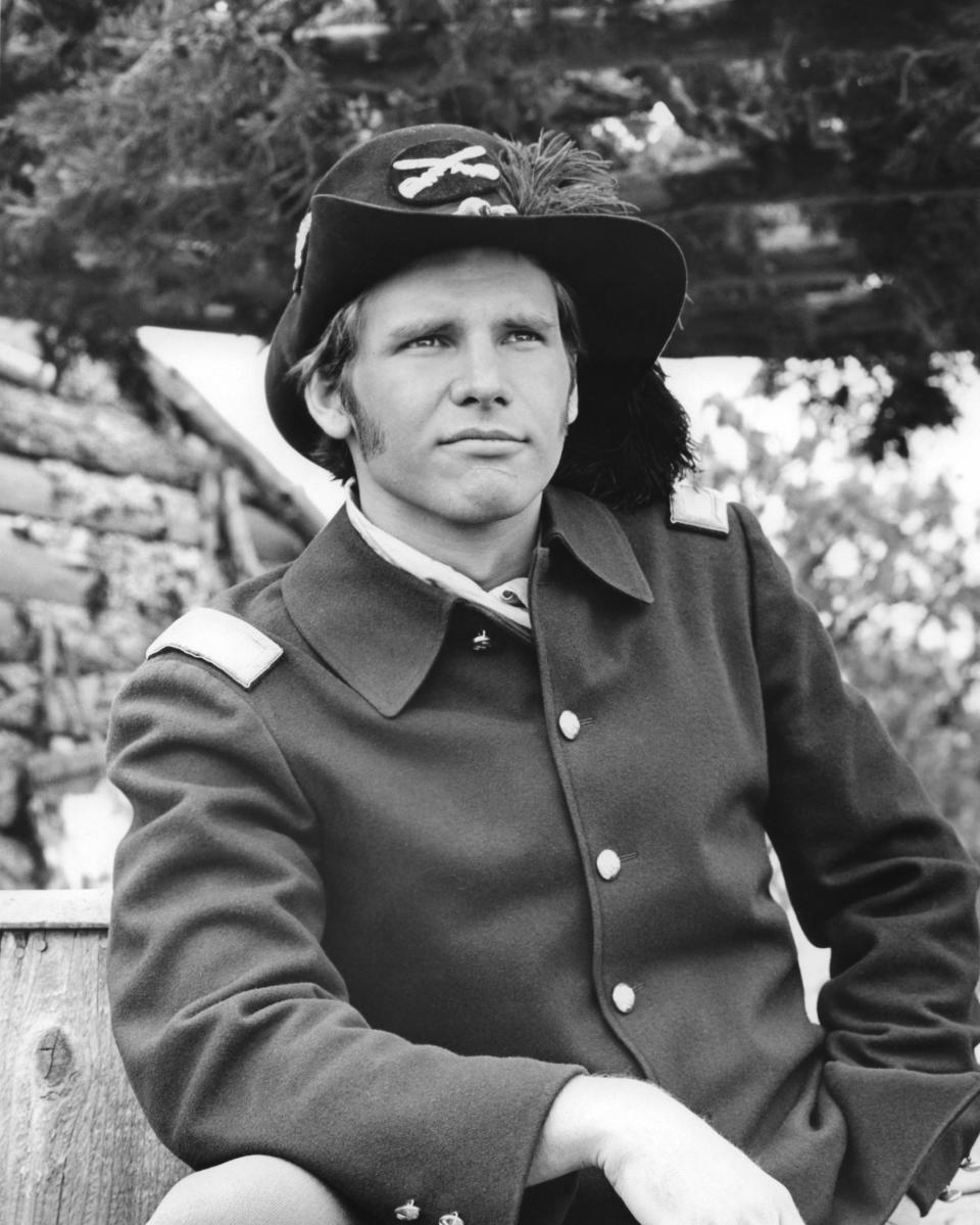 American actor Harrison Ford on the set of A Time for Killing based on the novel by Nelson Wolford and Shirley Wolford, and directed by Phil Karlson. (Photo by Sunset Boulevard/Corbis via Getty Images)