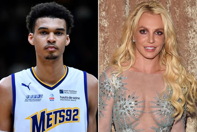 <p>getty (2)</p> Victor Wembanyama and Britney Spears