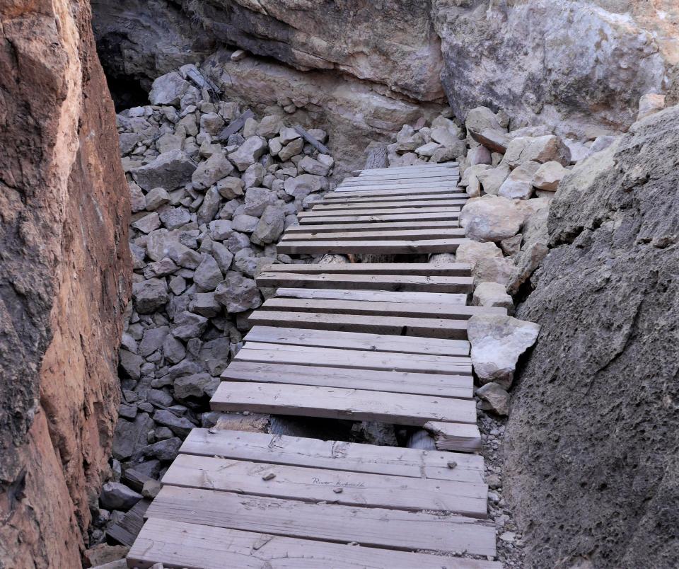 Wooden Ladder above the Apache Death Cave.