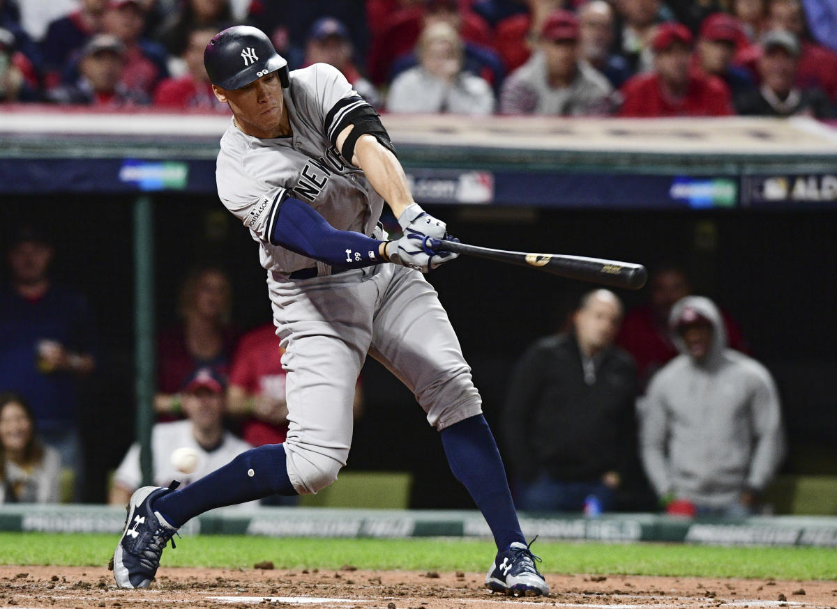 Aaron Judge Debuts 'Double Gum' Cleats At Batting Practice After