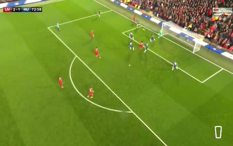 Man United marking for the goal was weak - Credit: Sky