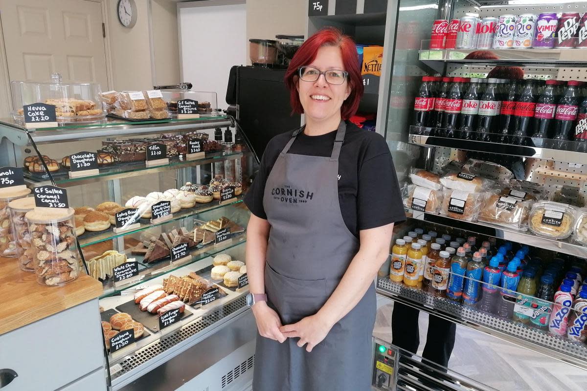 Assistant manager Sarah Boldan at the new Cornish Oven 'Dinky' in Helston <i>(Image: NQ staff)</i>