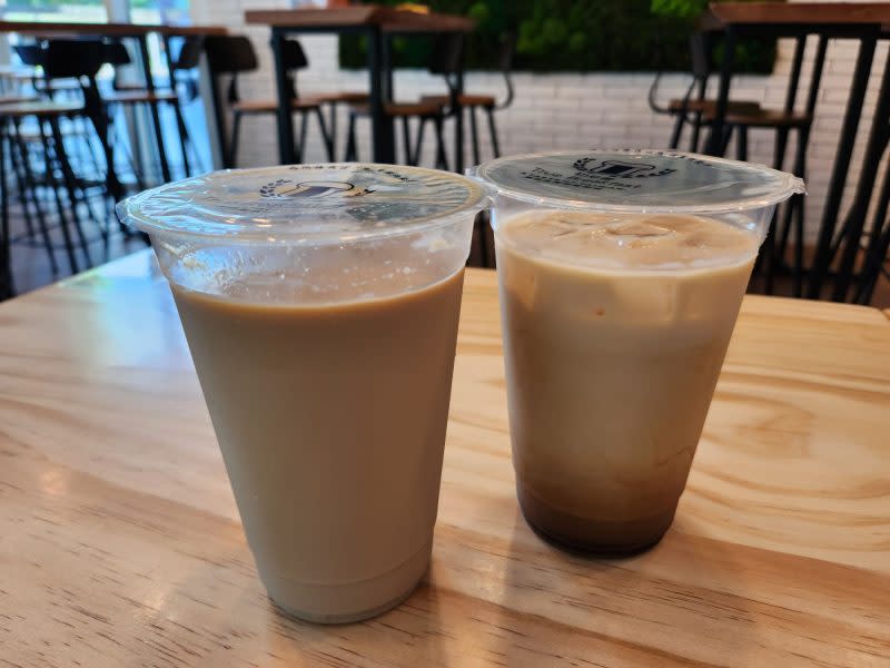 true breakfast - iced milk tea and coffee