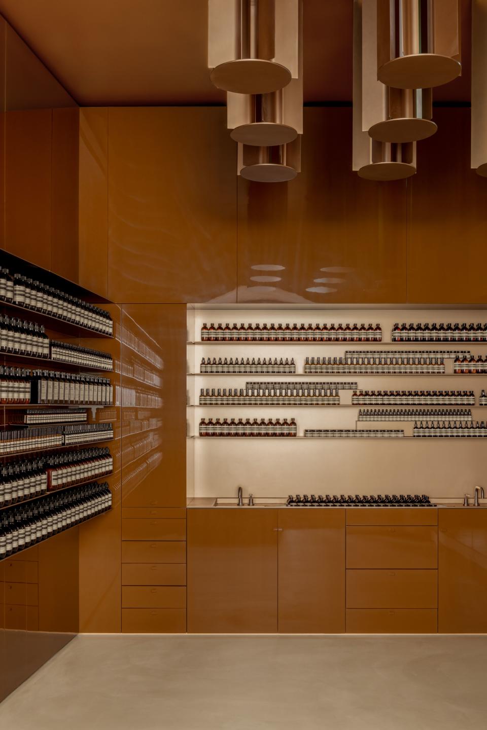 Inside Aesop's new store in Rome.