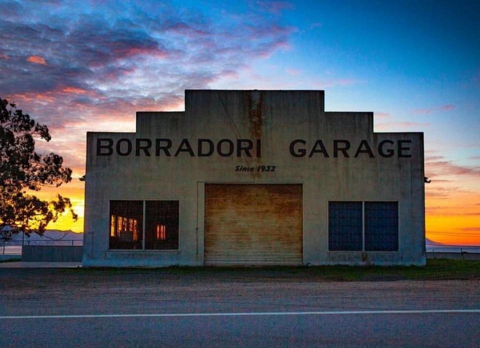 This photo from the Cayucos CA Facebook page shows the historic Borradori Garage building in the seaside town.