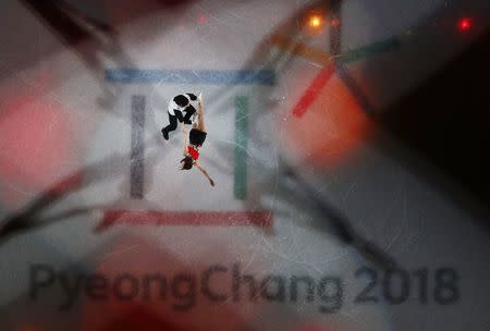 Figure Skating - Pyeongchang 2018 Winter Olympics - Gala Exhibition - Gangneung Ice Arena - Gangneung, South Korea - February 25, 2018 - Kim Kyu-eun and Alex Kang-chan Kam of South Korea perform. REUTERS/Lucy Nicholson