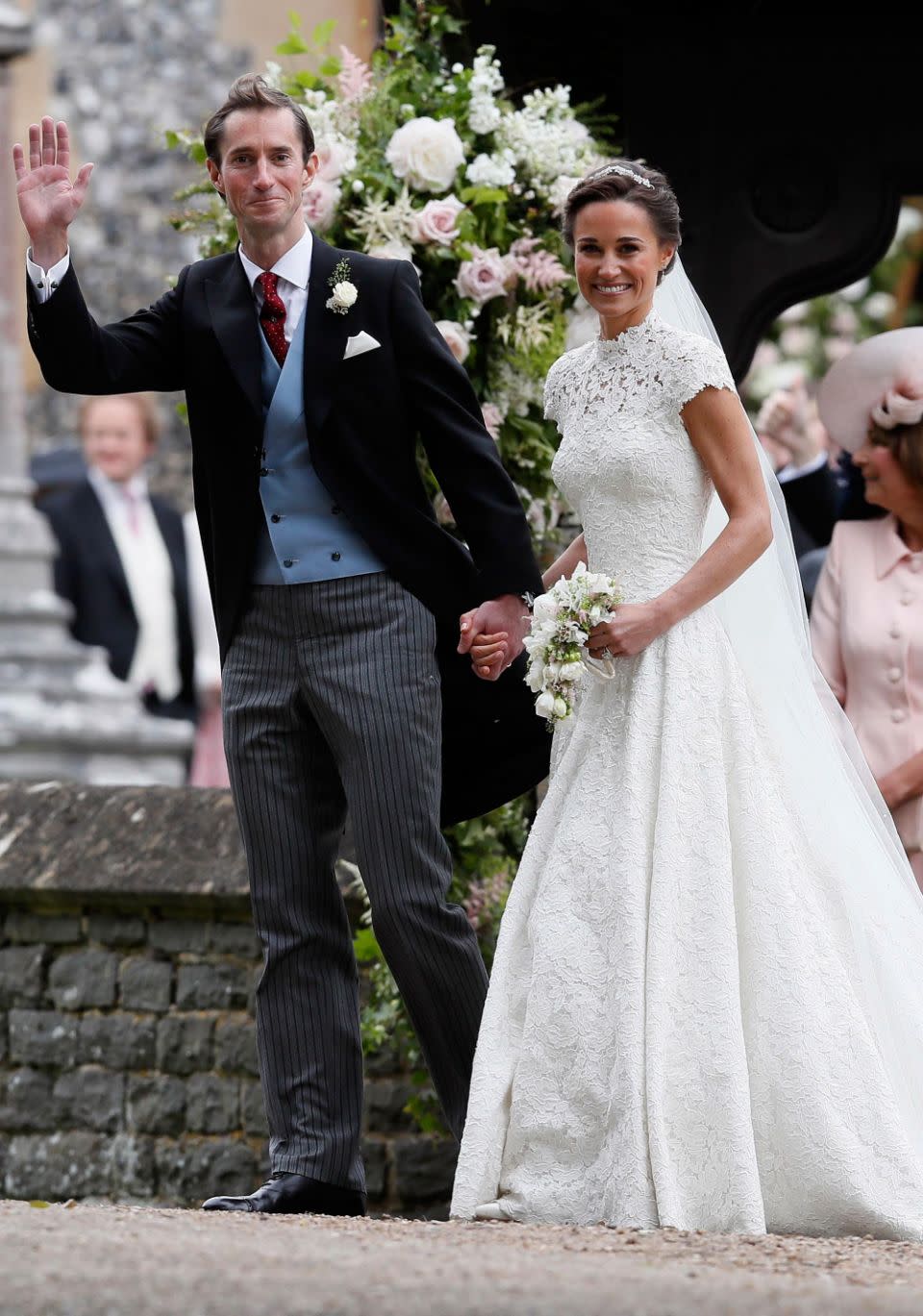 James and Pippa couldn't wipe the smiles off their faces. Source: Getty