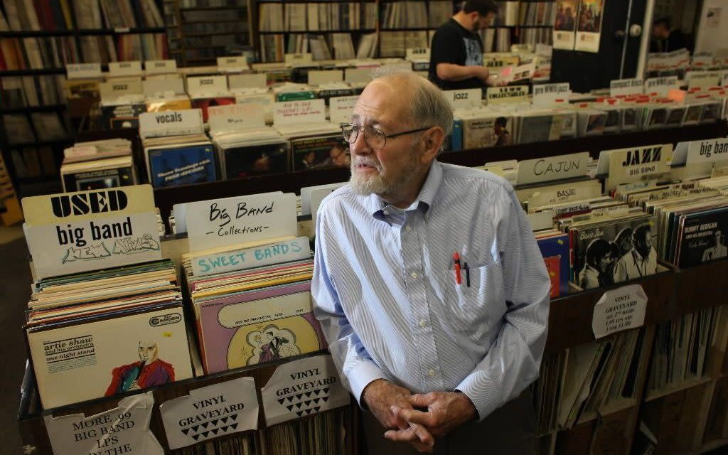 Bob Koester at Jazz Record Mart in 2011 - Chicago Tribune