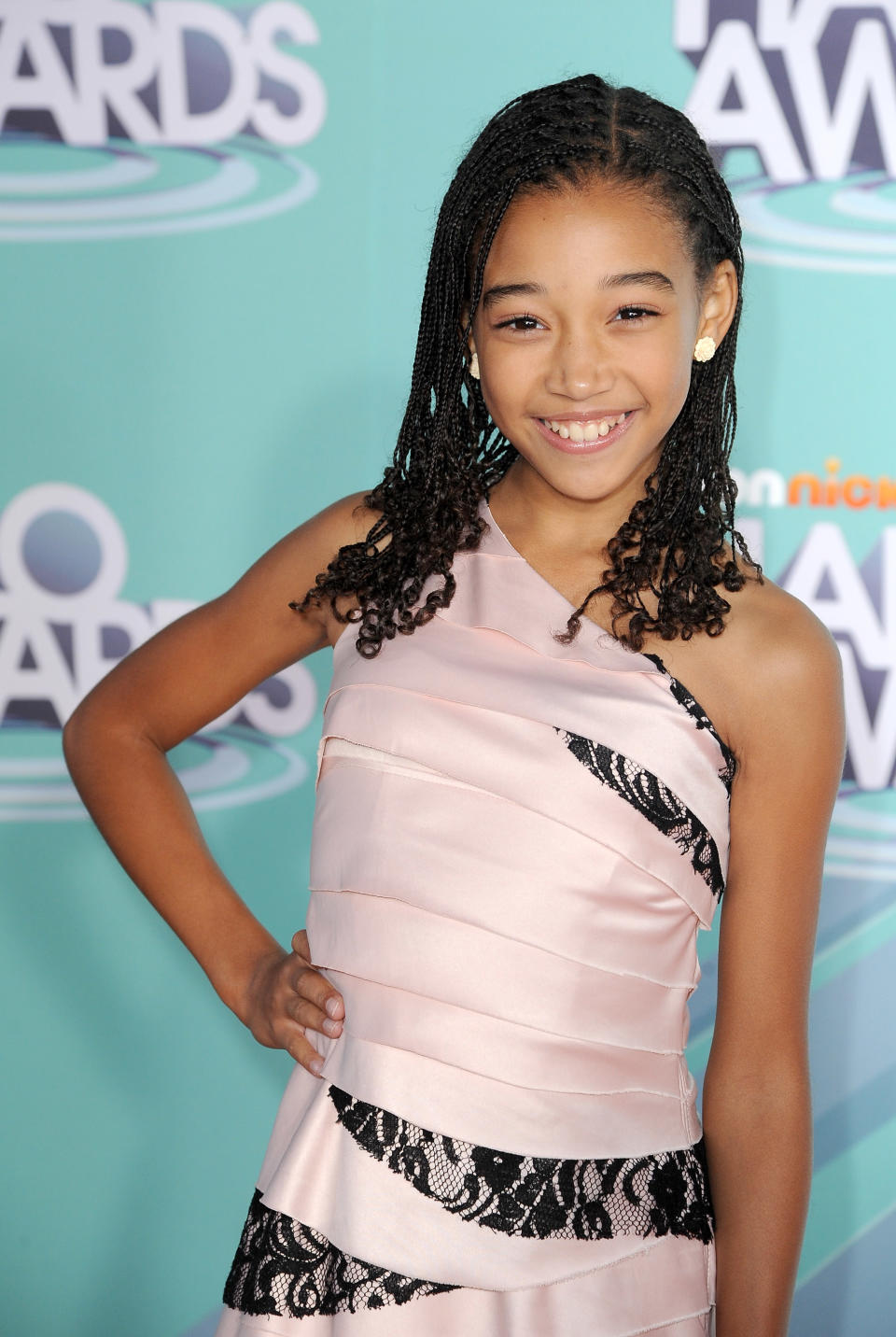 young Amandla at an event smiling