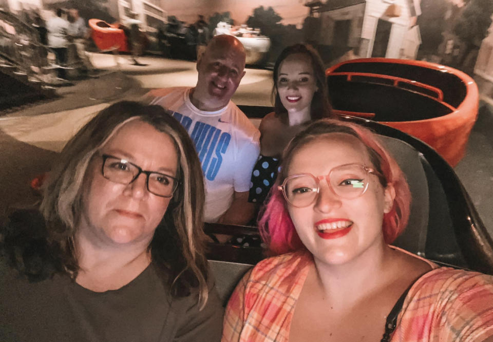 Jenna Clark with her family at Pennsylvania's HersheyPark. (Photo: Jenna Clark)