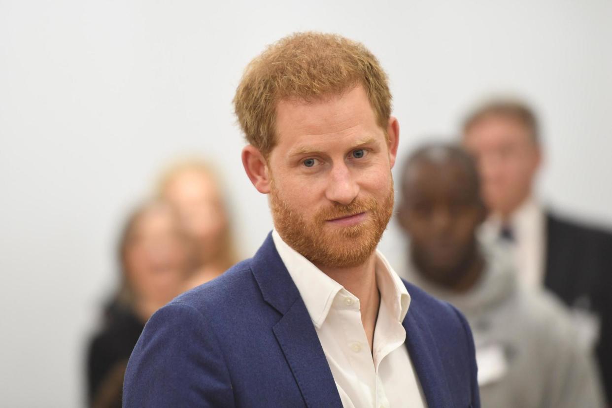 The Duke of Sussex at the Community Recording Studio in Nottingham last week (file image): Joe Giddens/PA