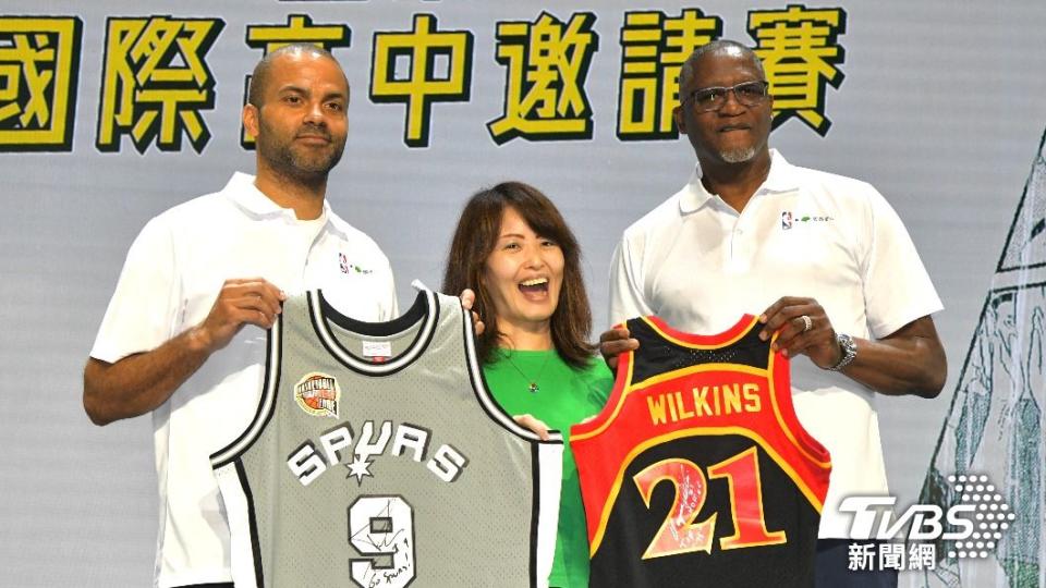 NBA球星來台，和國泰金控高層交流。（圖／胡瑞麒攝）