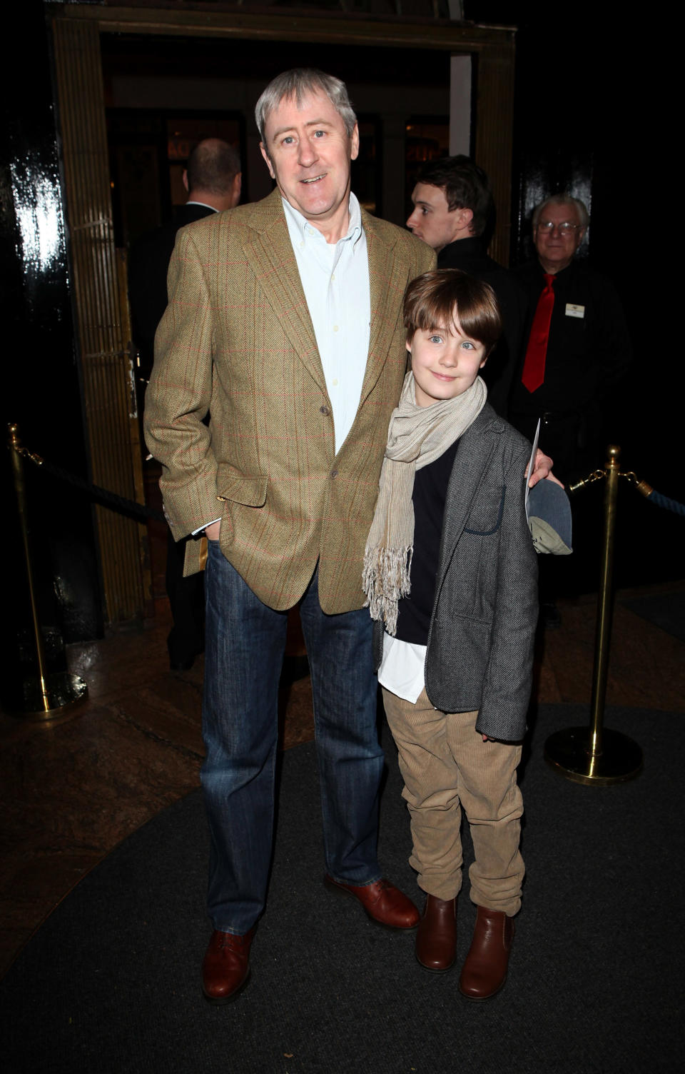 LONDON, ENGLAND - NOVEMBER 24: Nicholas Lyndhurst and guest attend the press night of Matilda: The Musical at Cambridge Theatre on November 24, 2011 in London, England. (Photo by Tim Whitby/Getty Images)