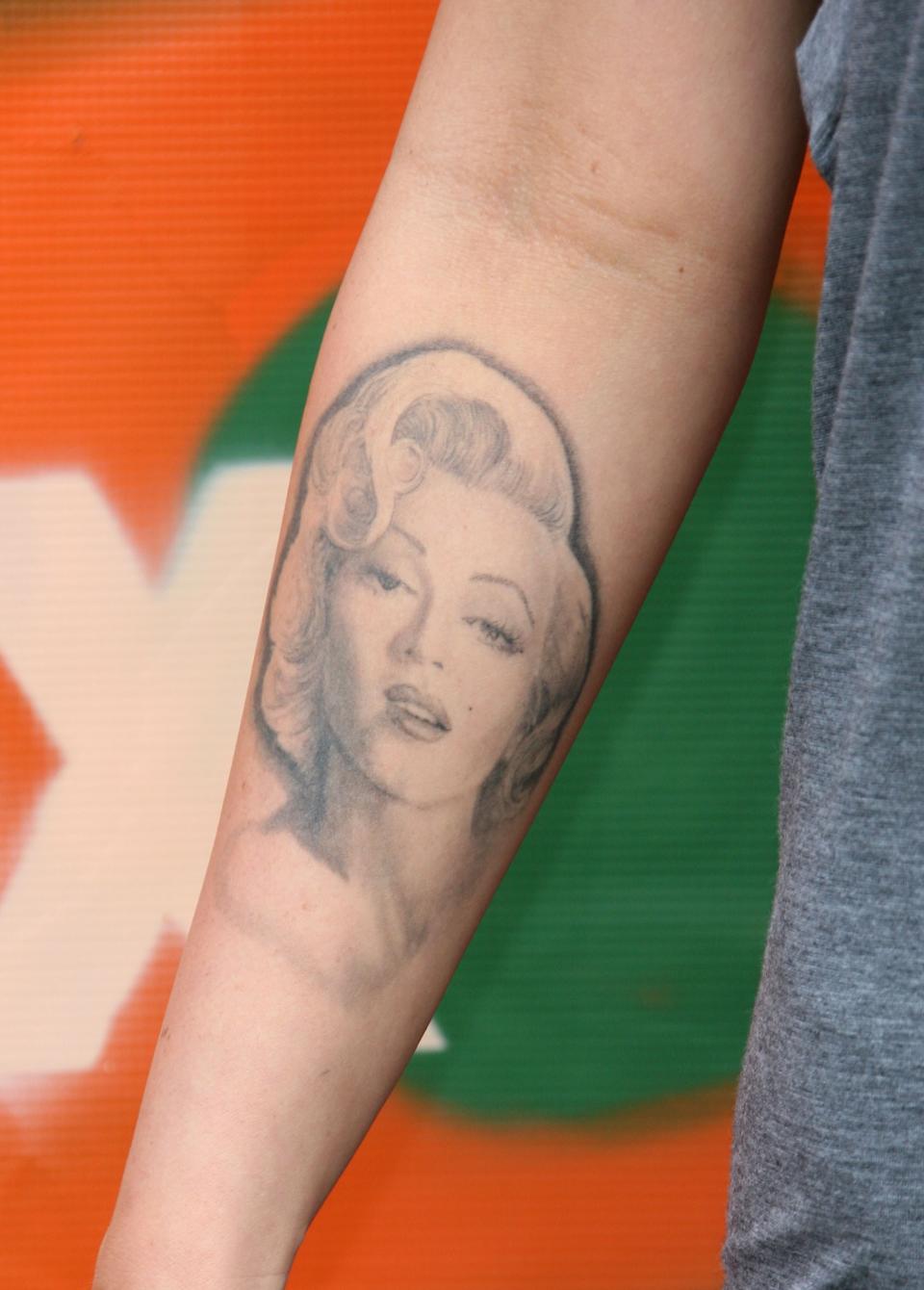 Megan Fox has Marilyn's face tattooed on her arm