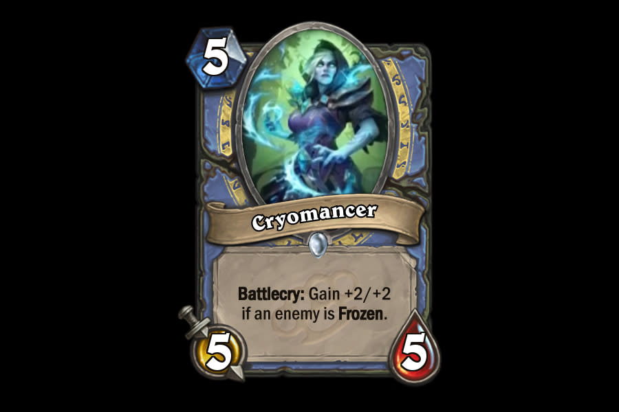 <p>With Freeze Mage getting all sorts of tools in Gadgetzan, they'll appreciate the ability to make a 7/7 for five mana on a whim. Cryomancer might even lead to Freezing Potion seeing play. Most of the time, enemies of control Mage decks are frozen, so Cryomancer is worthy of consideration for the five slot. </p>