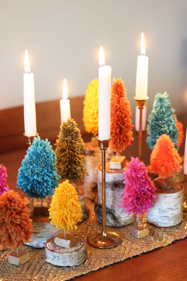 Mini Yarn Christmas Trees