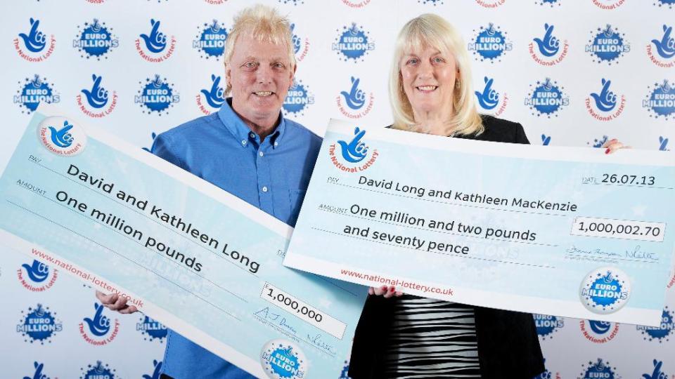 David and Kathleen Long, from Scunthorpe, pictured today after their second win. (PA)