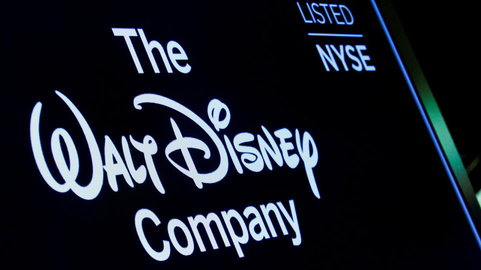 Disney-logo op de New York Stock Exchange