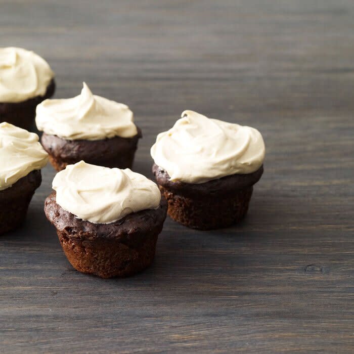 Chocolate-Banana Cupcakes with Peanut Butter Frosting