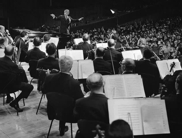 CBS via Getty Leonard Bernstein conducts the New York Philharmonic