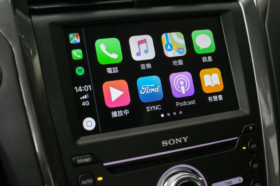 SYNC®3 系統支援 Apple CarPlay 與 Android Auto，可透過 8 吋觸控螢幕操控。