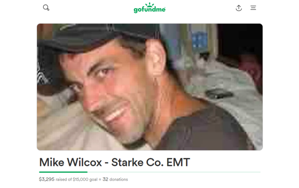 Michael Wilcox Sr. was killed while responding to an emergency in northwest Indiana. GoFundMe/Screengrab