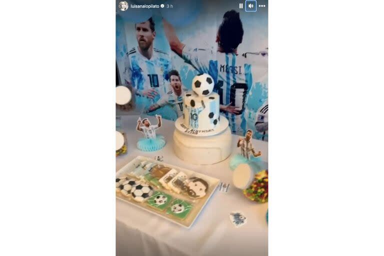 La decoración estaba completamente inspirada en Lionel Messi