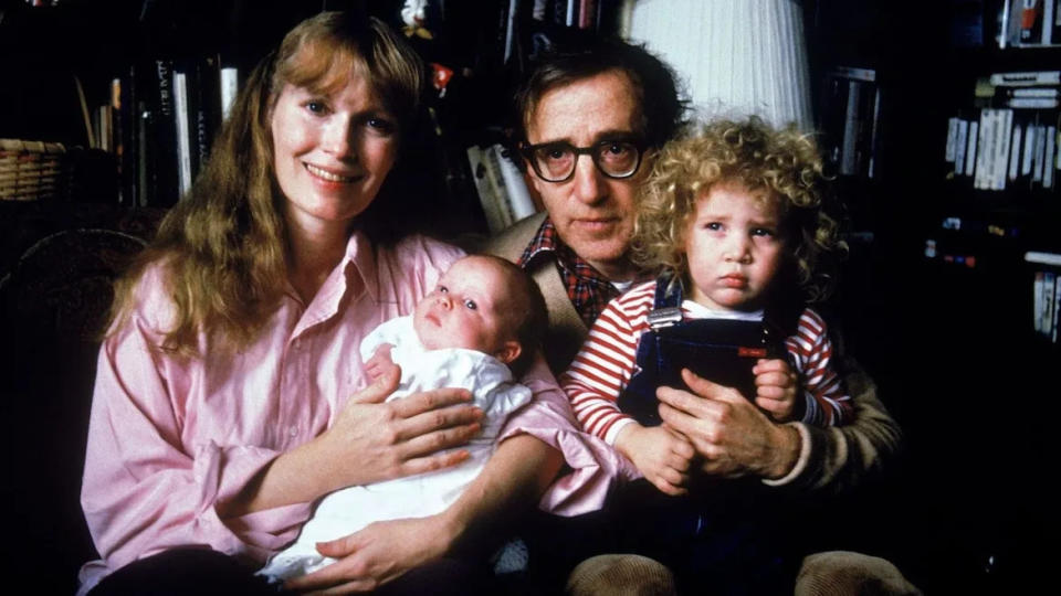 <div class="inline-image__caption"><p>Mia Farrow, Ronan Farrow, Woody Allen, and Dylan Farrow</p></div> <div class="inline-image__credit">HBO</div>