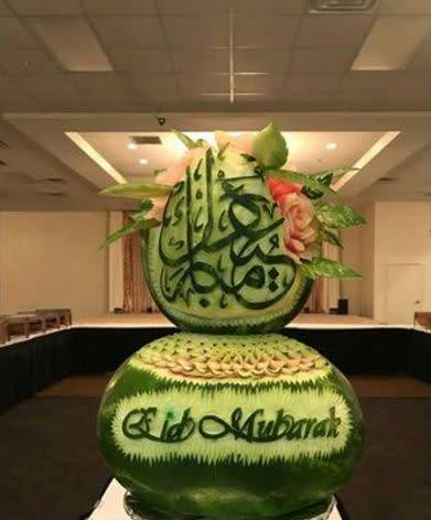 Ghazal's food art for the Islamic holiday of Eid. (Photo: Photo provided by Nazer Ghazal)