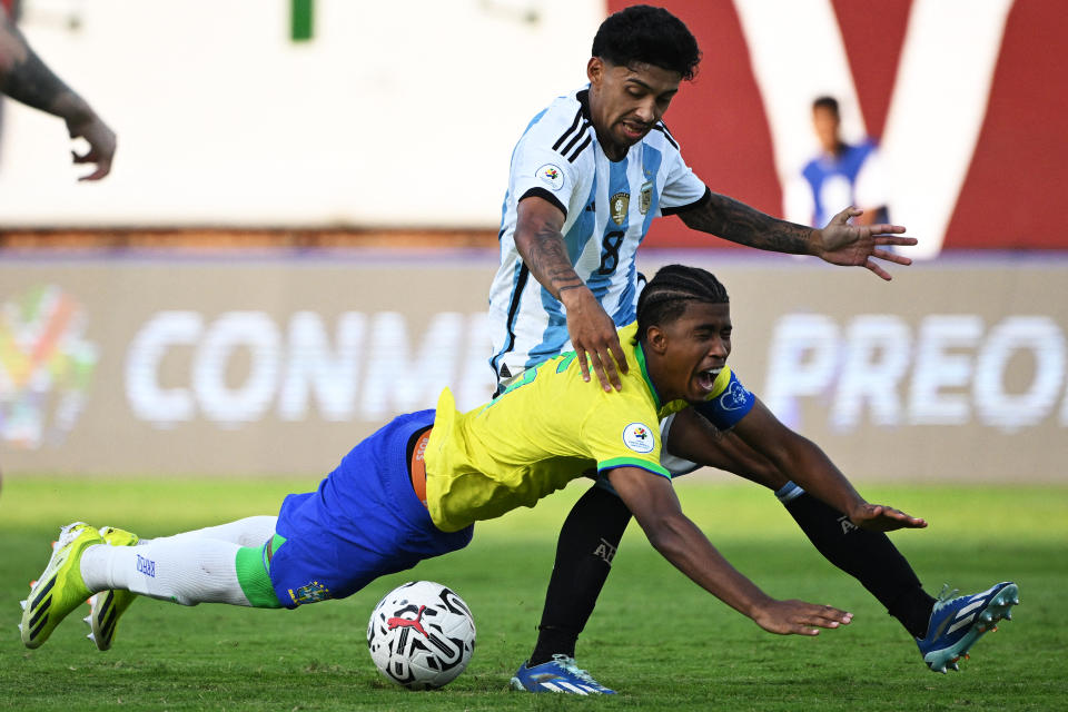 O Brasil não defenderá seu título olímpico em Paris.  (Foto de Federico Parra/AFP via Getty Images)