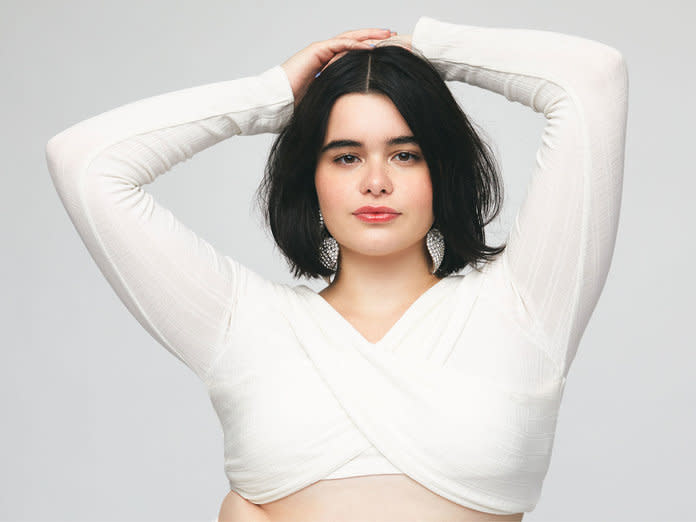 
 | Barbie Ferreira in a Mara Hoffman top. Photo by Eric T. White.