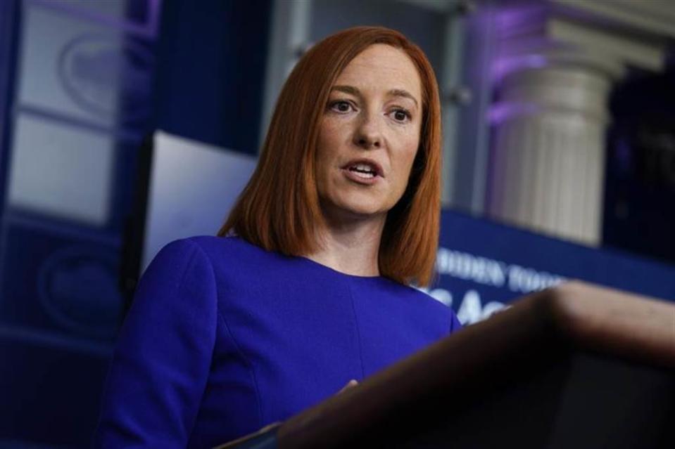 白宮發言人莎琪（Jen Psaki）25日說，拜登政府要以「戰略耐性」（strategic patience）來對待美中關係。（美聯社）