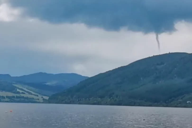 The incredible twister was caught on camera near Loch Ness