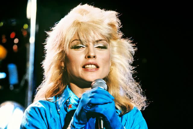 <p>Brian Cooke/Redferns</p> Debbie Harry of Blondie in London in March 1978