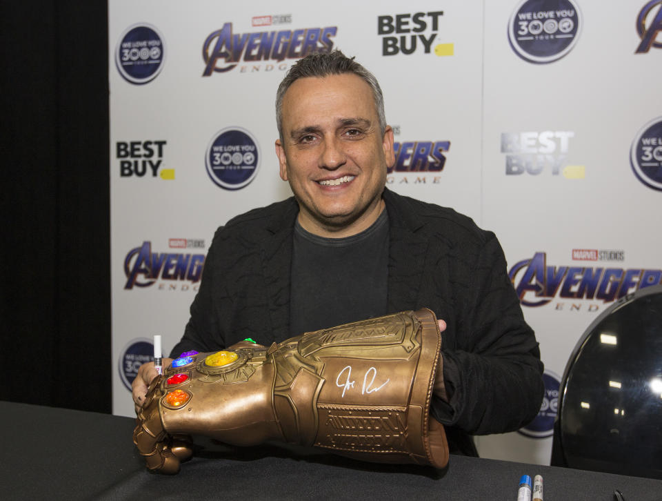 CHICAGO, IL - AUGUST 13:  Co-director Joe Russo during the 'We Love You 3000' Tour at Best Buy in celebration of the Blu-ray release of 'Avengers: Endgame' on August 13, 2019 in Chicago, Illinois.  (Photo by Barry Brecheisen/Getty Images)